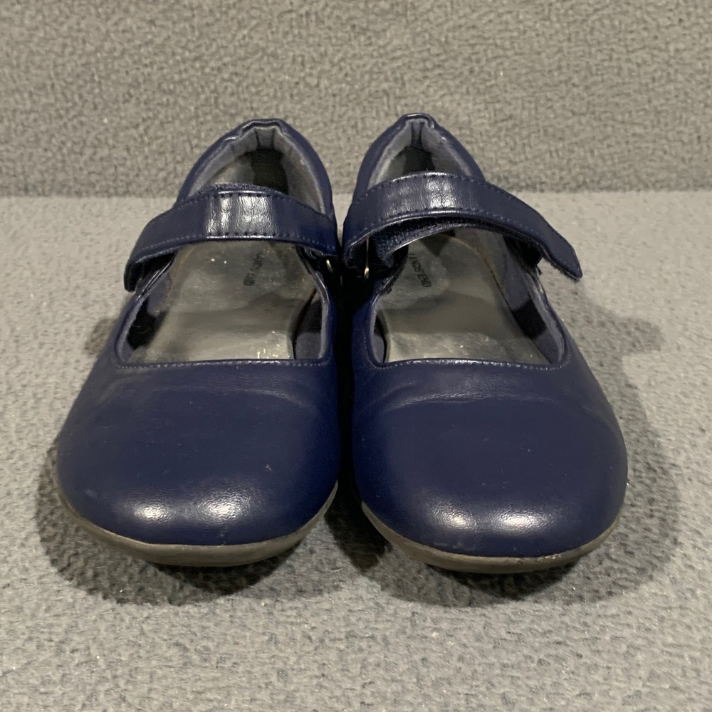 Lands' End Mary Jane Shoes Girls Size 4M Navy Blue School Uniform Dress Flats